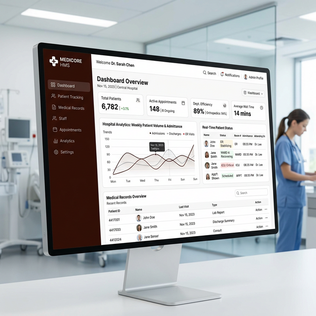 Hospital Management System Clinical Dashboard